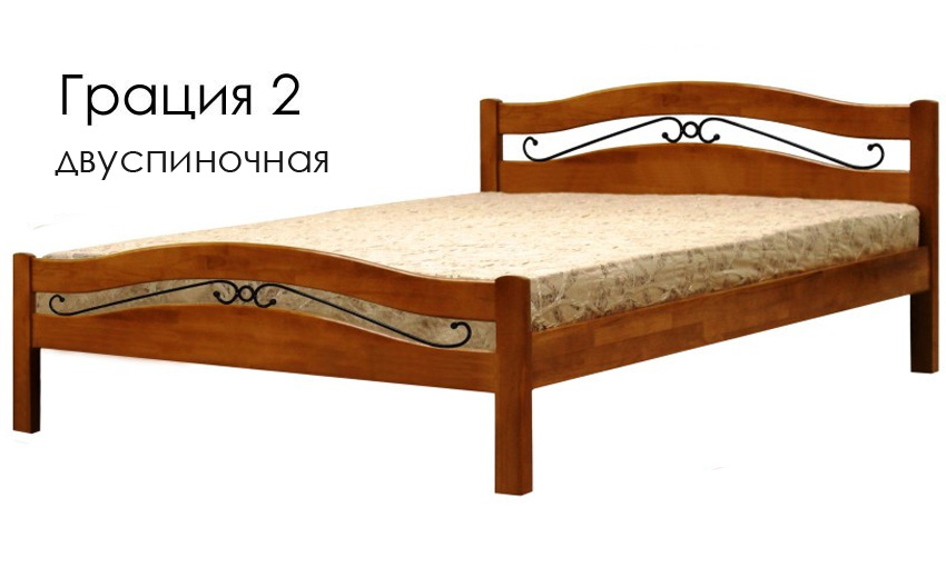 Кровать Грация дерево ковка Кемерово